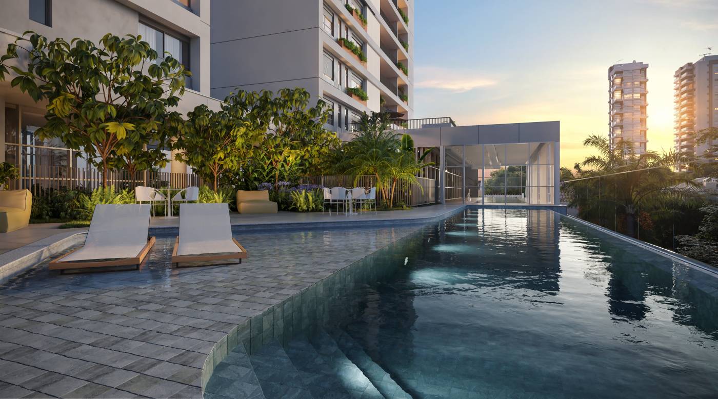 Perspectiva ilustrada da Piscina