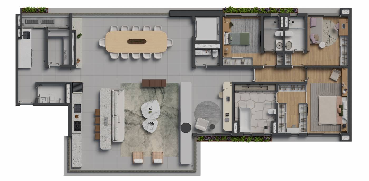 248 m² - 3 suítes - 4 vagas