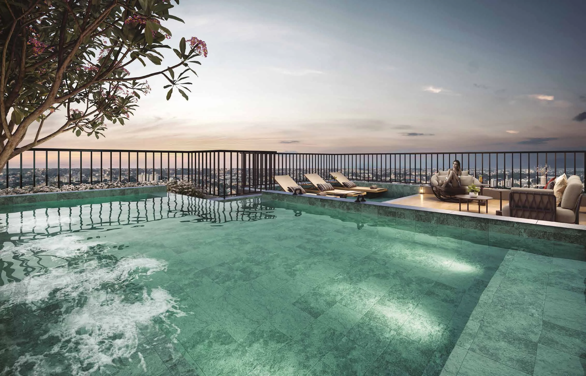 Perspectiva ilustrada da Piscina