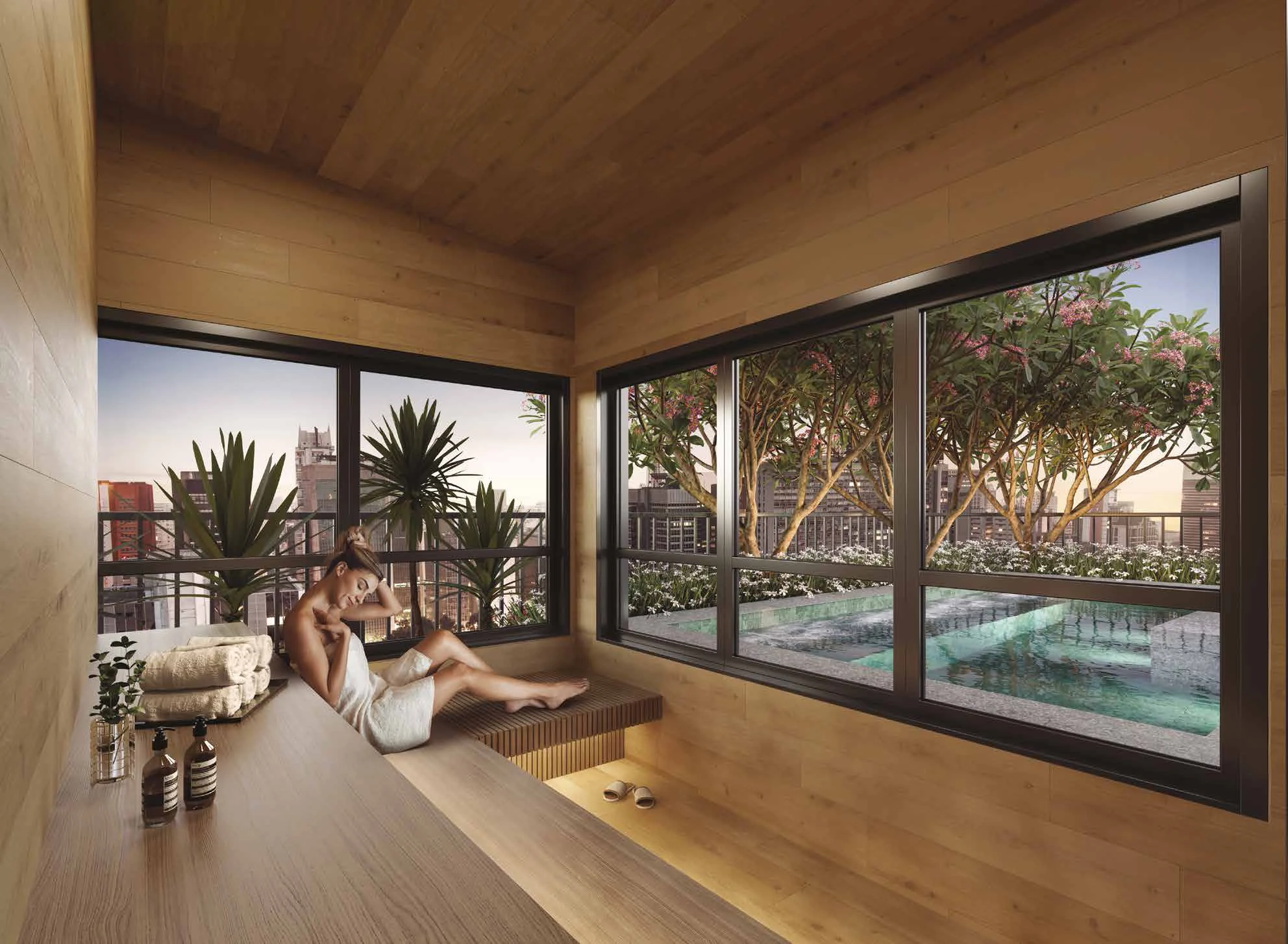 Perspectiva ilustrada da Sauna